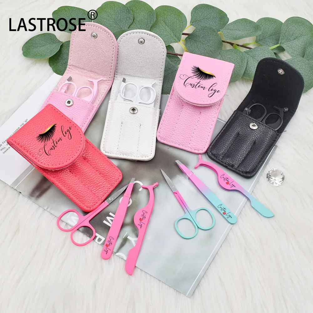 Wholesale Private Label Logo White Black Pink Thick Metal Stainless Steel Brow Tweezers eyelash tweezers Grip Tweezers Scissors