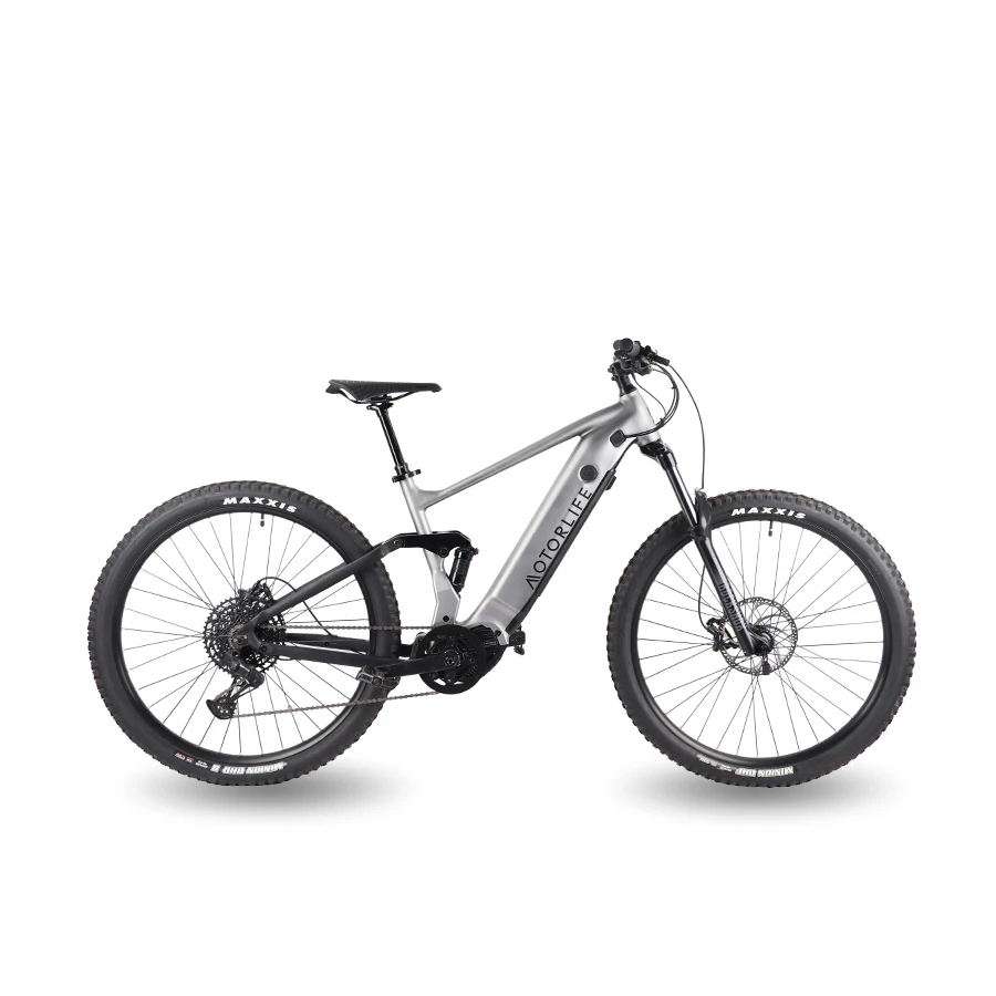 Motorlife high quality double shock frame mid drive motor mtb ebike 29 inch full suspension e bike