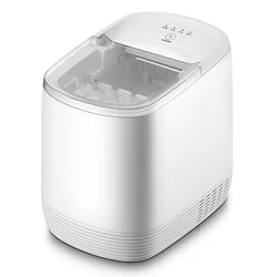 Nugget Ice Maker Countertop Portable Ice Machine for Sale Bullet Round Shaped Push Button 12-15kgs/24h 12kg/day 2.2litre Plastic