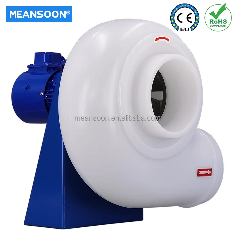 MEANSOON Adjustable speed plastic chemical resistant exhaust fan for laboratory