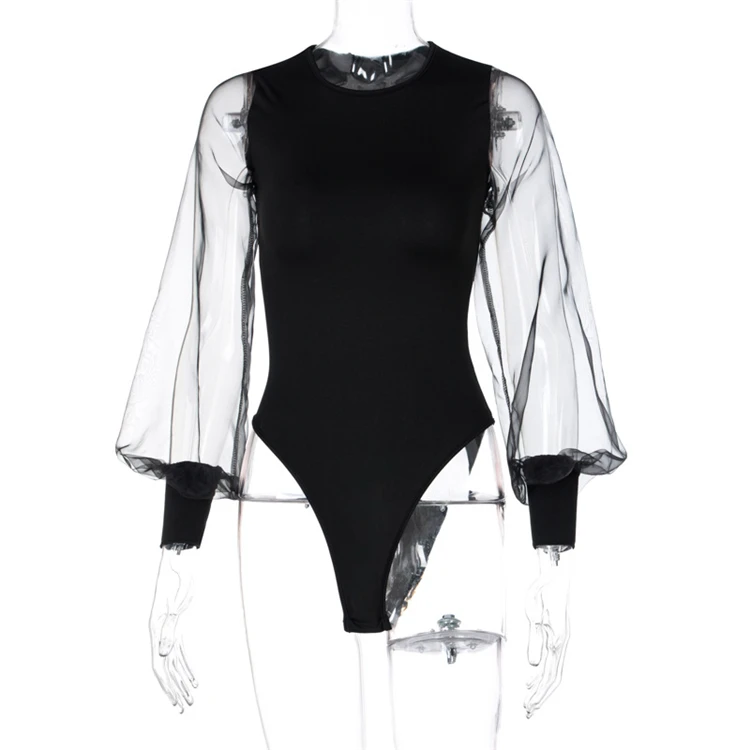 
New Sexy Fashion Cross V Neck Bodysuit Casual Long Sleeve Solid Color Tops 2021 Hot Sale In Stock Winter Time Catsuits 