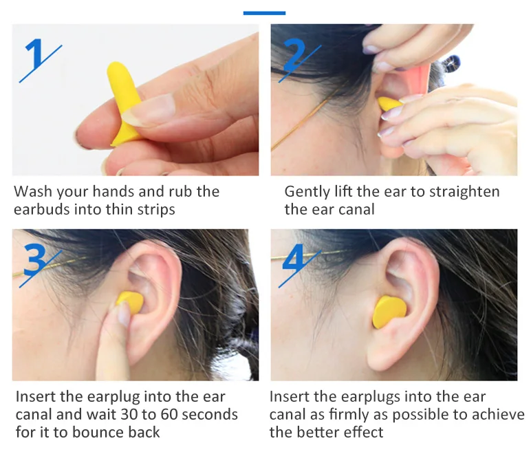 Ultra Soft 37dB Foam Ear plugs Best Anti-noise Sponge Earplugs for Sleeping Snoring Travelling Motorcycle Ear Protectors