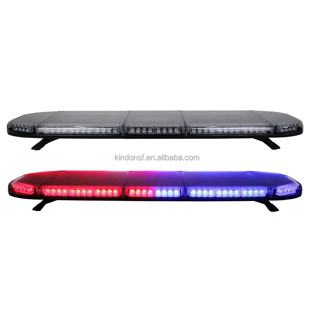 48 inch Hazard warning led bar emergency strobe lightbar red blue amber white with 100W siren and speaker and new control box