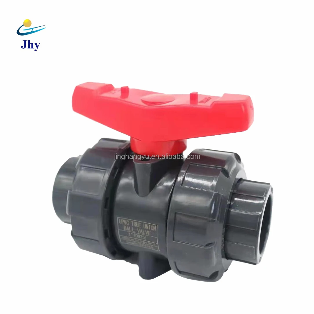 All Size PVC Plastic Handle True Union Double Union Ball Valve