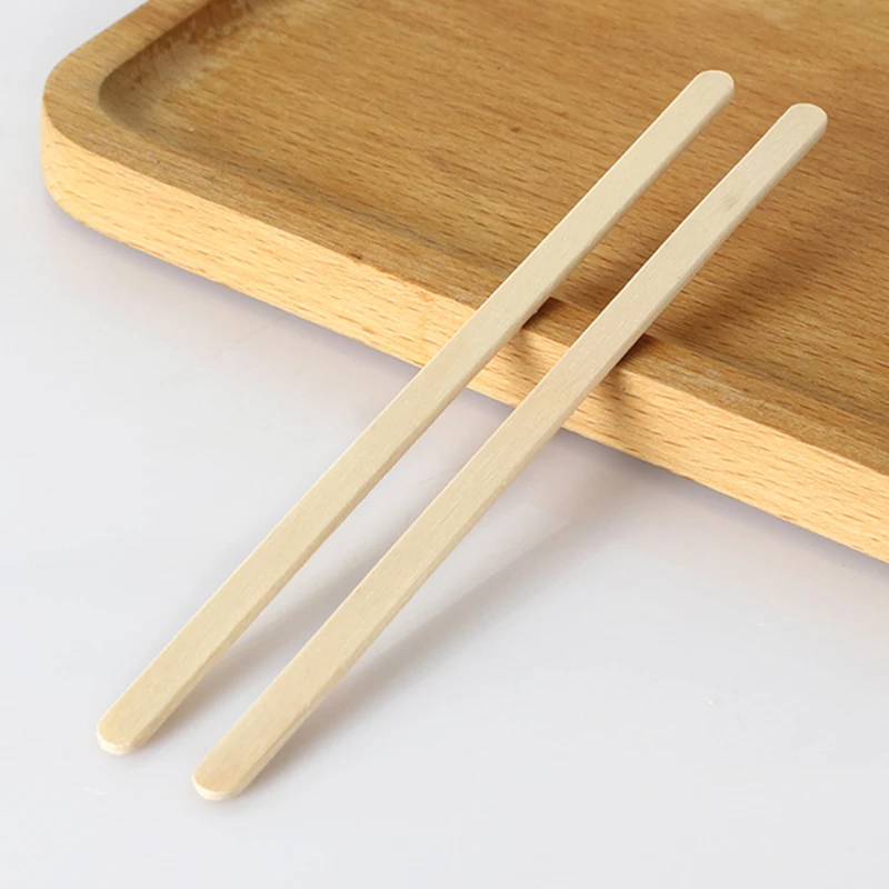 Custom high quality individually wrapped disposable stick wooden coffee stirrers stick