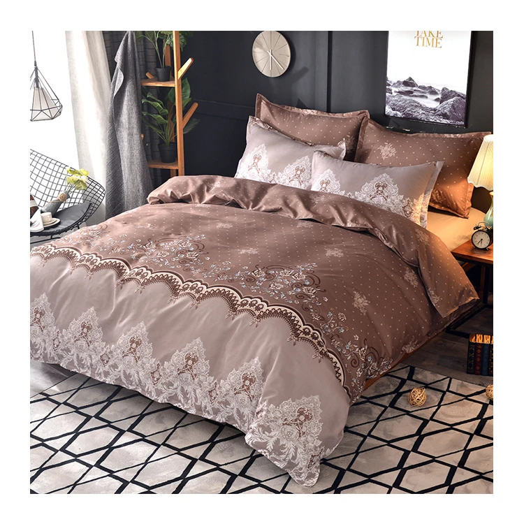 Lace Design Quilted Cover Sabanas Para Camas New Born Bedding Set Quilt Cover Sale Ultra Luxury King Queen Size