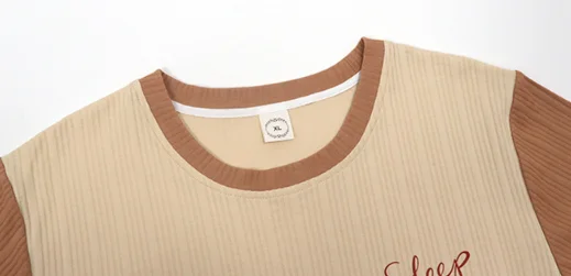 AIMINYZ 2023 Sleepwear Women Short Sleeve Knitted Cotton Short Sleeved Women And MenPullover Homewear Casual Clothes At Home