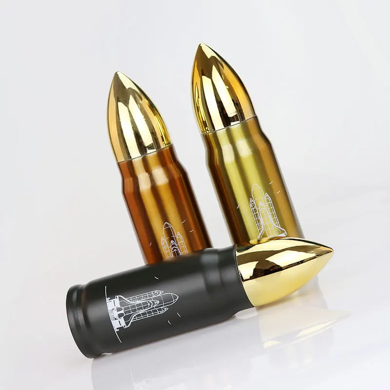 Creative hot sale 500ml rocket flask double wall water bottle stainless steel water bottle rocket