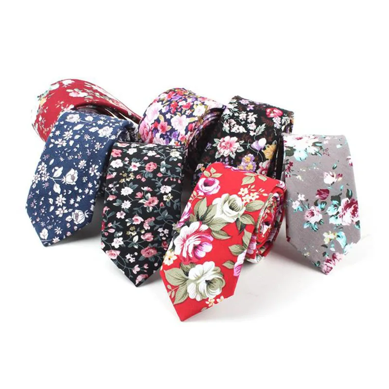 
Мужские хлопковые галстуки ручной работы shengzhou с цветочным принтом, оптом 