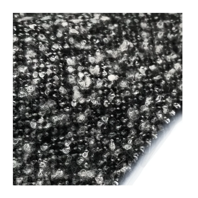 Wholesale Customize Heavyweight Fancy Yarn Grace 30% Wool 35% Viscose 35% Polyester Tweed Fabric For Suits Skirts