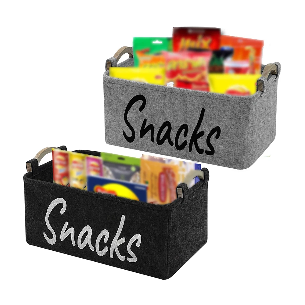 Wholesale Home Storage Basket Snacks Sundries Dirty Clothes Storage Bag Pet Dog Toys Felt Storage Box