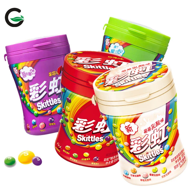 Wholesale Exotic Snacks Exotic Candy Skittless Mix Gummies Fruit Flavour Delicious Candies Fruit Sour Candy Gummy