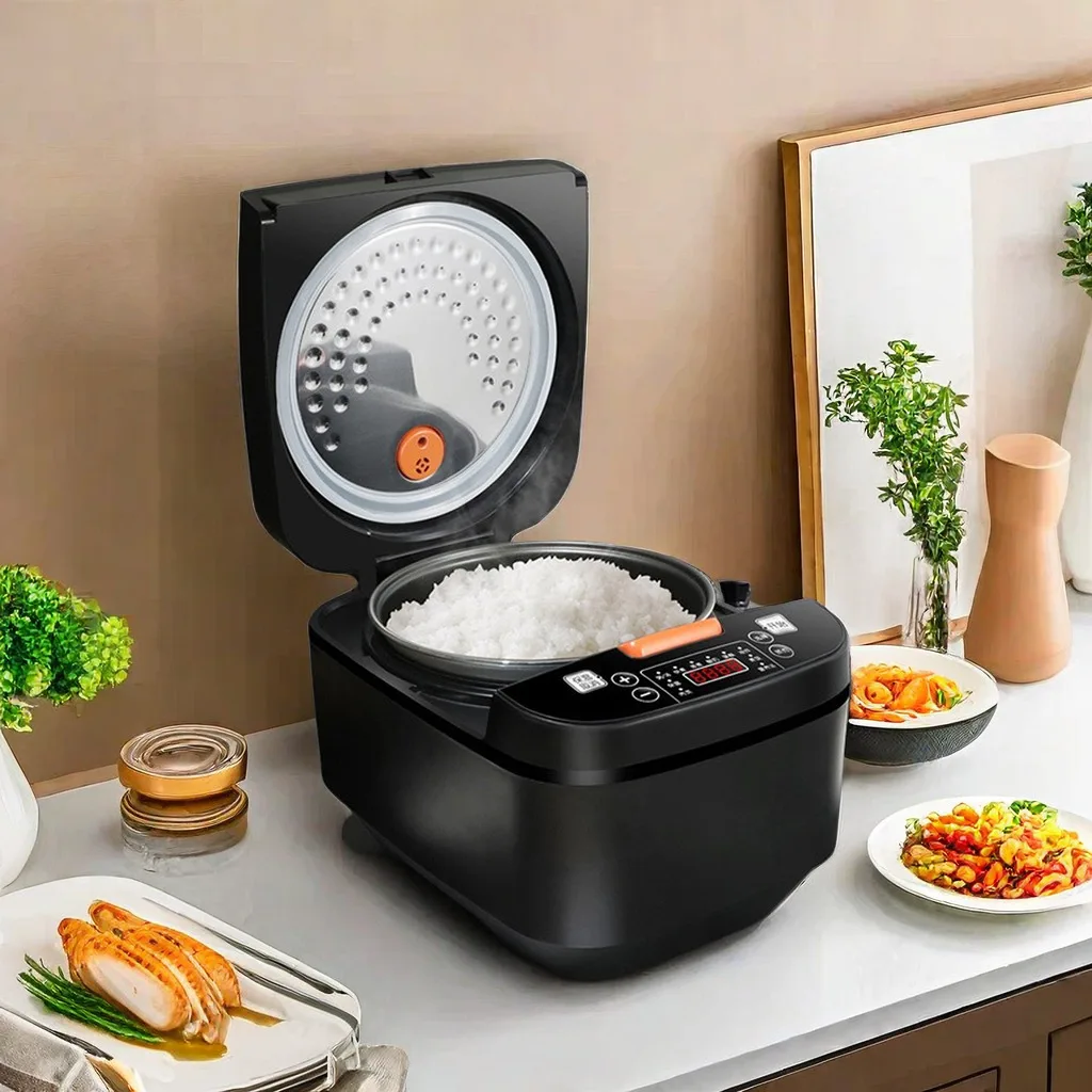 Ready Stock 5L Big Rice Cooker Black Smart Screen periuk nasi elektrik Non-Stick Rice Cooker