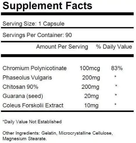 Fat and Carb Blocker Capsules Private Label Metabolism Booster Carb Blocker Adult Spring Valley Vitamins 2 Capsules