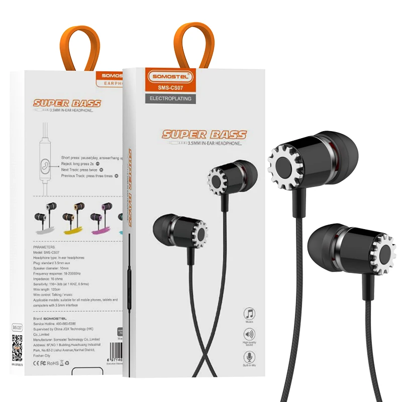 [Somostel]CS07 Wholesale Consumer Electronics 3.5mm Wired Handsfree Gaming Earphones & Headsets, Auriculares Manos Libres