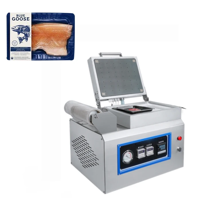 Semi-Auto Sandwich Sausage Chicken Automatic Thermoforming Vacuum Packing