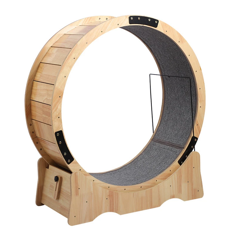 2022 New Design Eco-friendly Wooden Pet Exercise Wheel Cat Treadmill for Cats