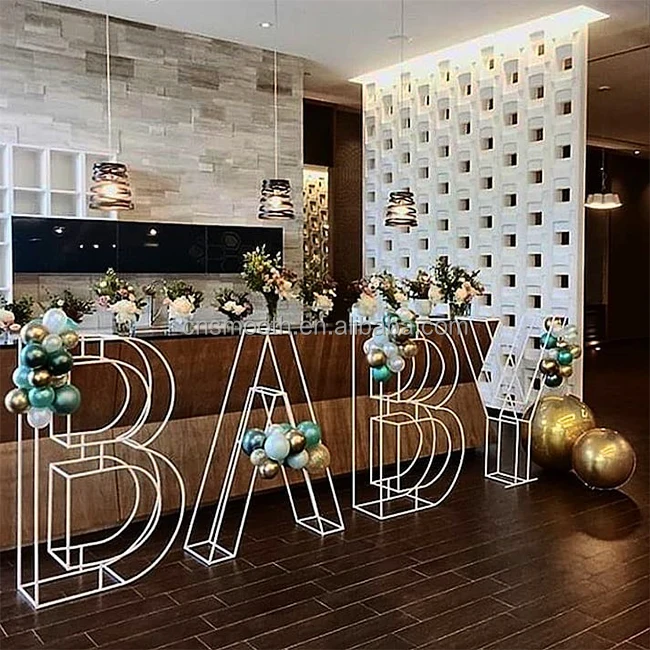 Factory Supplier Metal Led Light Up Marquee Number Letter Sign 4ft 3ft Giant  Letters for Wedding Decoration