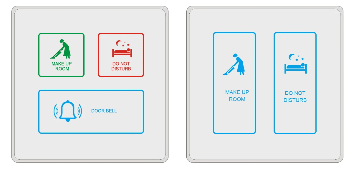 Small LED Doorplate Touch Doorbell DND MUR LOGO Room Number Sign Electronic Doorplate Do Not Disturb Room Status Smart Switch