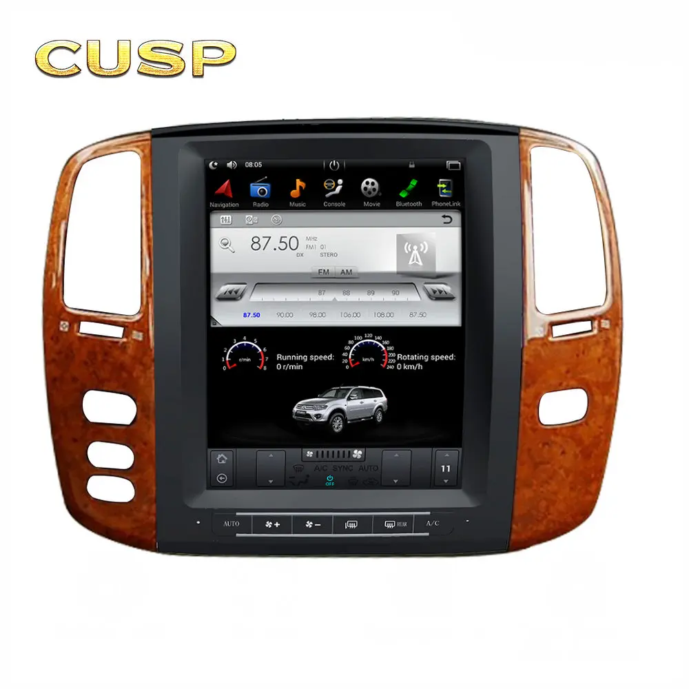 
ANDROID CAR GPS Vertical screen For TOYOTA LAND CRUISER 100 GPS 12.1 inch RAM 4G ROM 64G Car MultimediaDSP NAVIGATION Car Stereo 