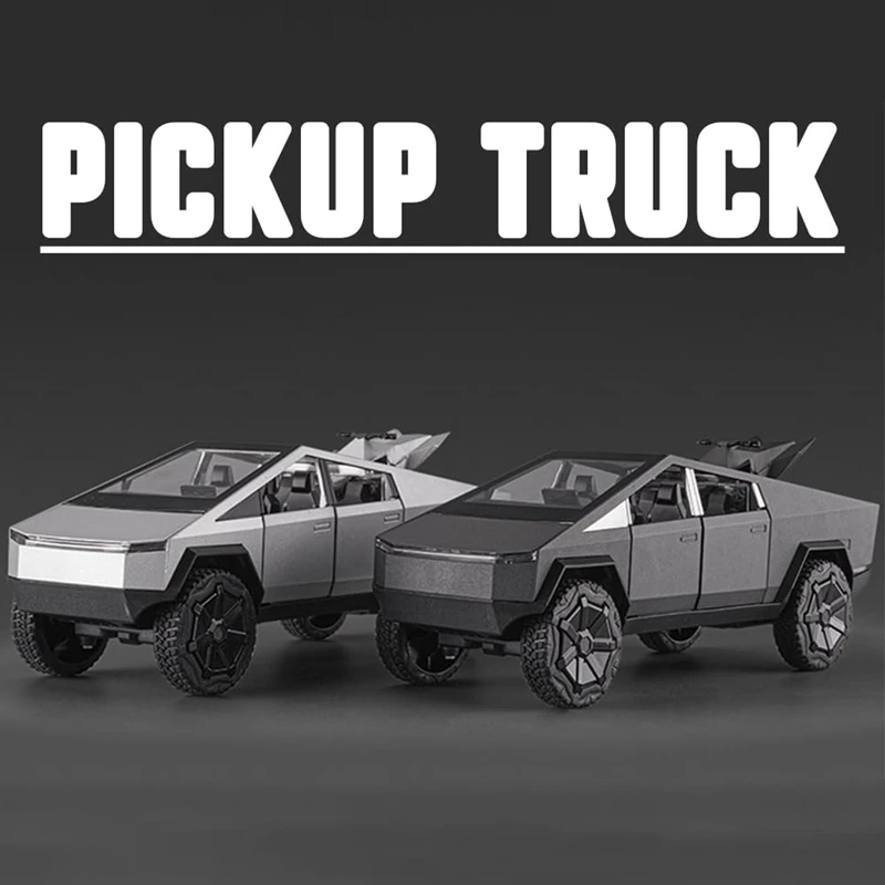 CZ 1/32 Large Pickup Truck Toy with Motorhome and Motorcycle Diecast Pickup Truck Trailer RV Alloy Model Collection Vehicles