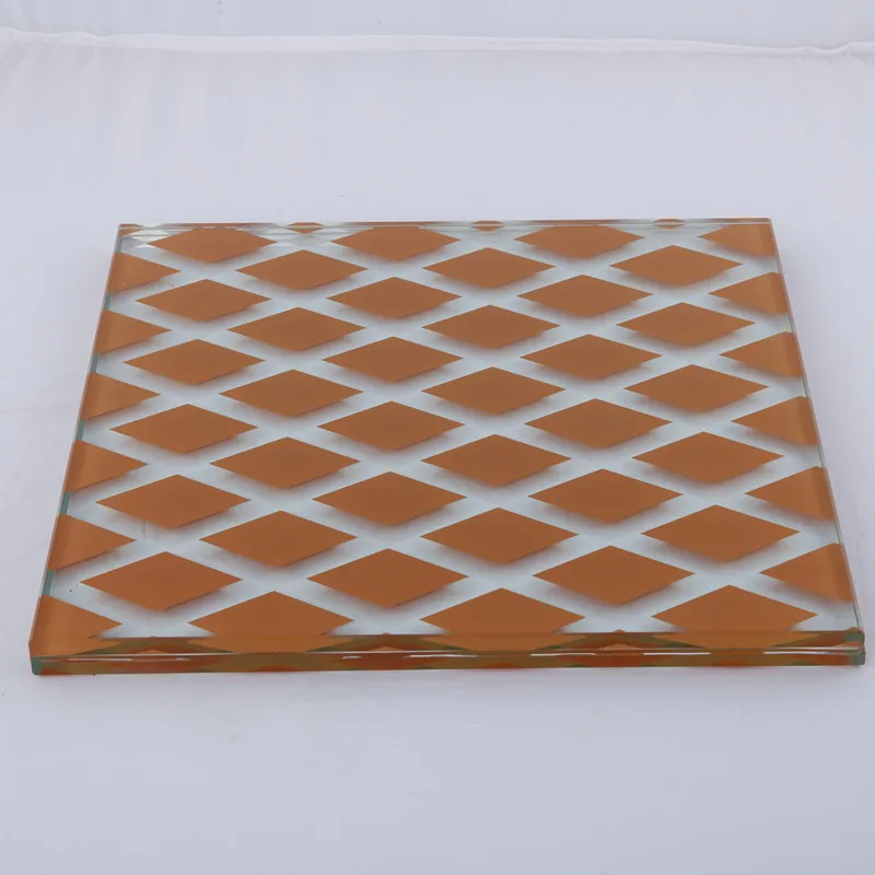 Decorative functional ceramic frit glass  architectural facades interior partitions and feature walls with vibrant aesthetics