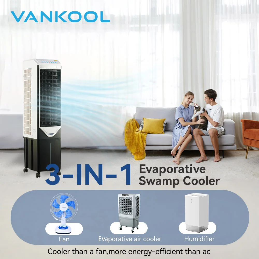 Indoor Outdoor Mist Portable Peltier Evaporative air Coolers Double Water Fan