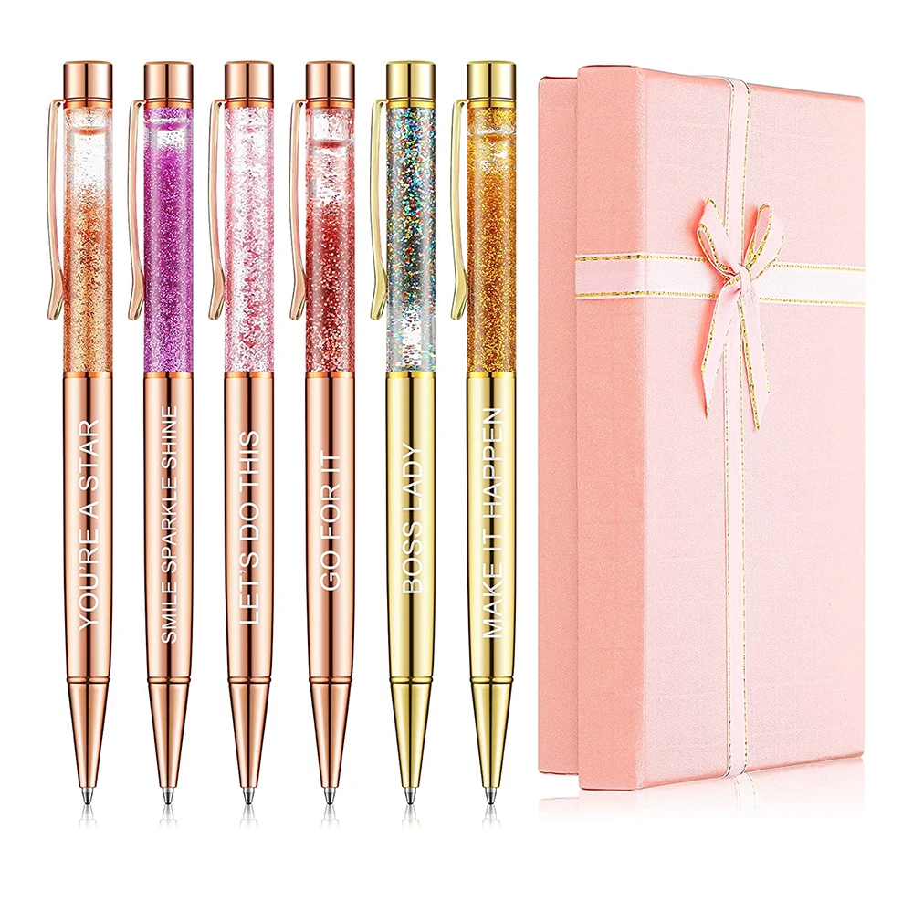 Необычные шариковые ручки Женская ручка босса набор вдохновляющих декоративных жидких ручек с подарочной коробкой на