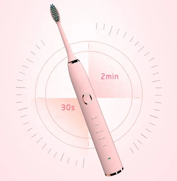Wholesale Dupont Nylon Bristle Rotary Cleaning Electric Toothbrush IPX7 Rechargeable Electric Toothbrush with Customer Logo