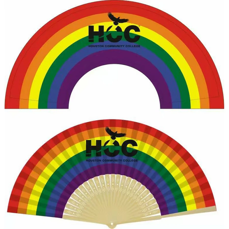 Bamboo customized custom Printed logo wooden Folding paper Hand Held fans party wedding decoration personalized custom hand fan