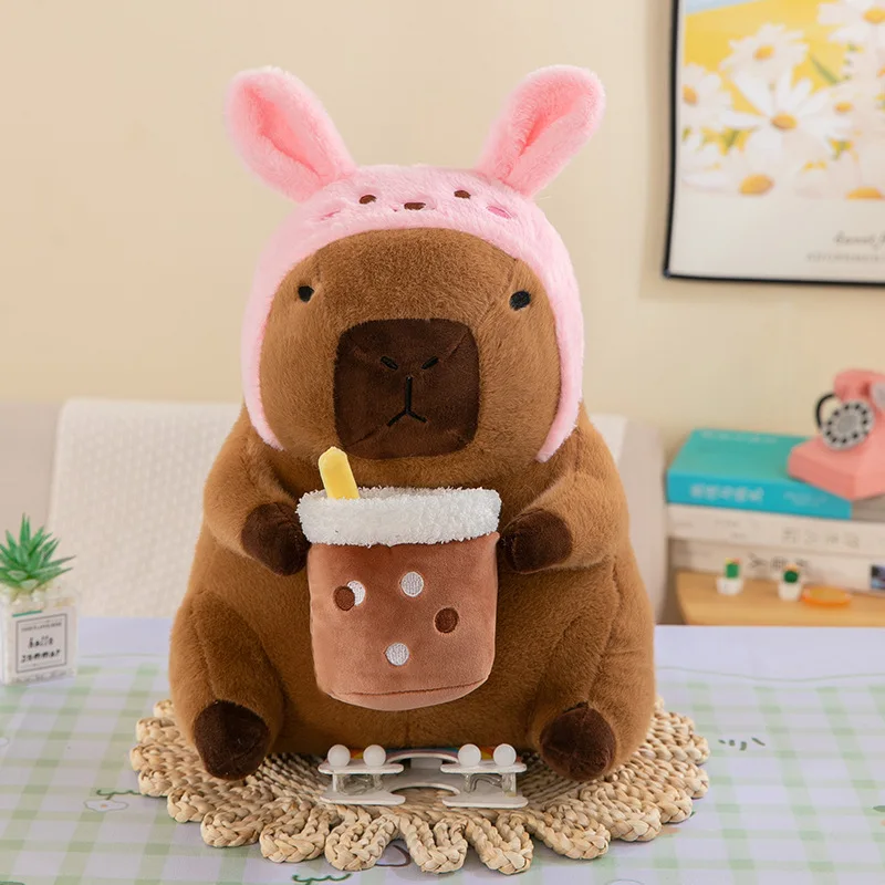 1688 Purchasing Agent Low price Cute Capybara Plush Toy with Flower Toast Stuffed Animal Plush Toys guangzhou agent