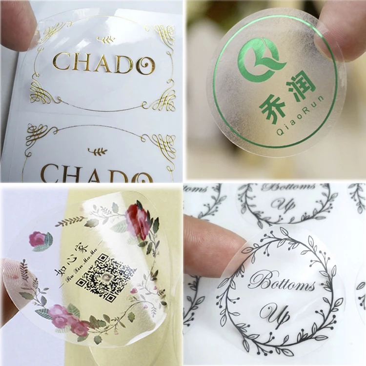 
Custom logo virgin human hair bundle extensions packaging stickers Hair Extension Sticker 