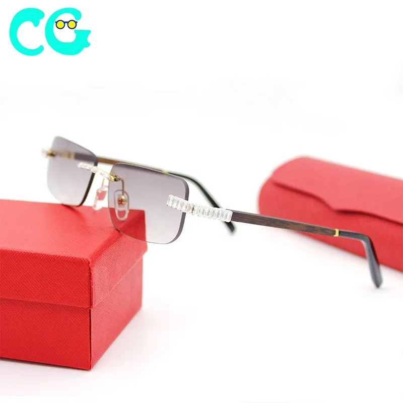 2022 new diamond sunglasses ladies men square luxury sunglasses glasses frame cat eye glasses frame metal sunglasses