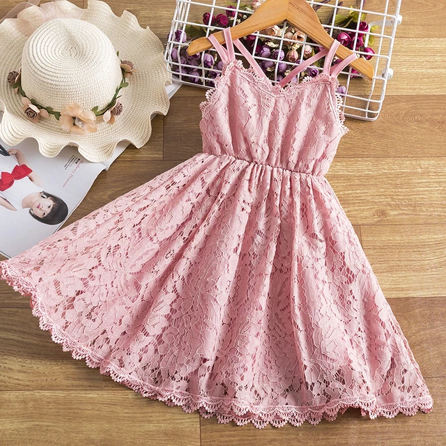 Cute Girls Dress New Summer Girls Dresses Fancy Flower Princess Dress Toddler Tutu Baby Girls Tulle Casual Wear 3 8Y Daily