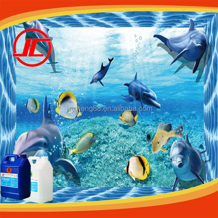 Epoxy Resin 3D Sticker Floor Resin High Clear Epoxy Resin for Counter top 3D Floor Floor coating