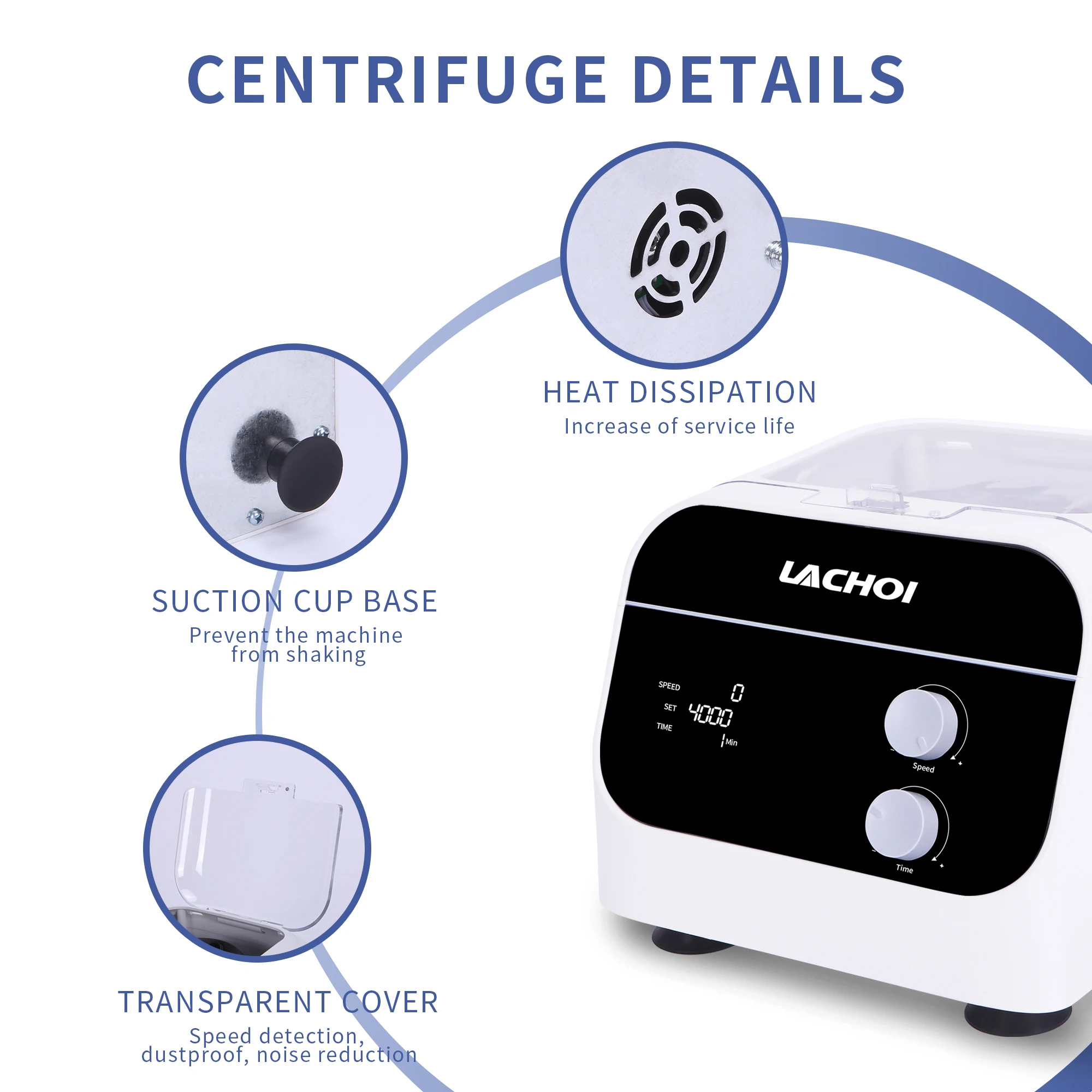 Manufacture 100-4000 rpm Speed Range Table Top Low Speed Laboratory Medical Prp Centrifuge
