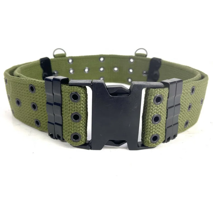 57mm Army Green Manufacture 3 lines eyelets durable plastic buckle nylon heavy duty Multifunctional Tactical belt