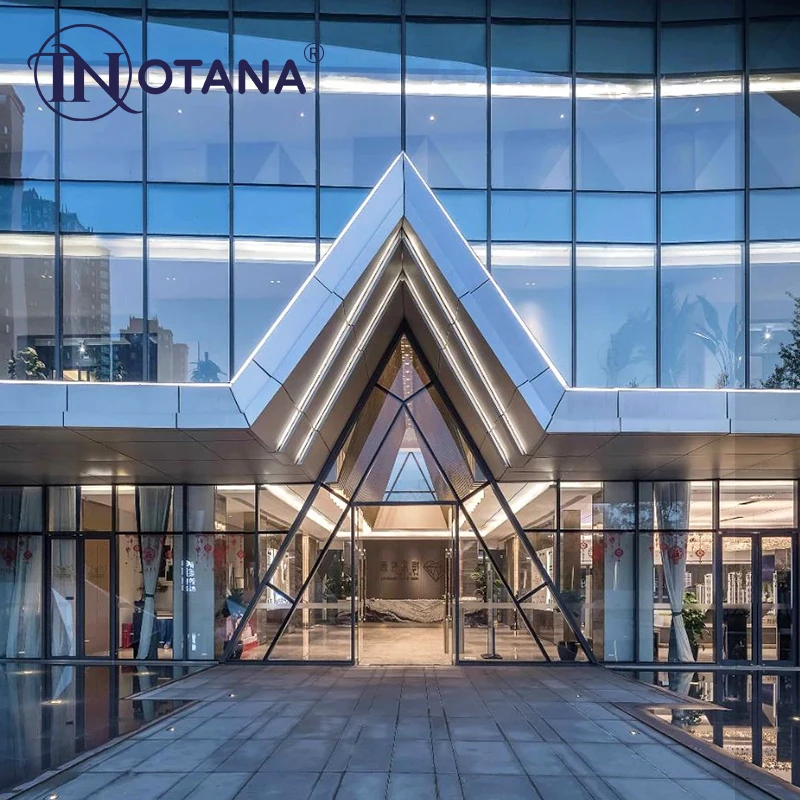 Shop Glass Curtain Wall Exhibition Hall Glass Curtain Wall Decoration 4S Store Glass Curtain Wall Engineering