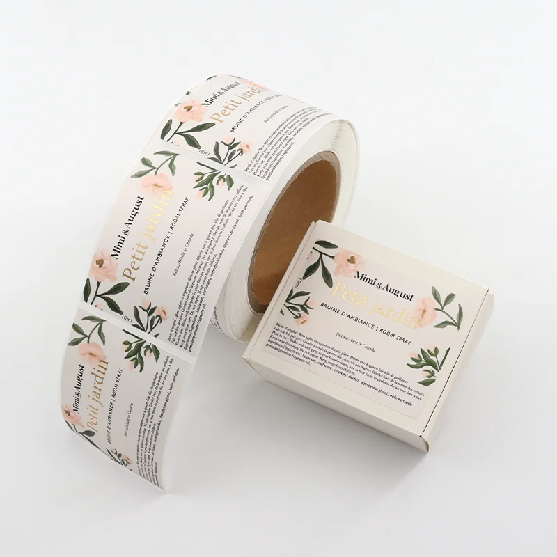 Custom logo sticker Waterproof Private Candles Label Matte Gold Foil Sticker Label Printing For Candle Jars