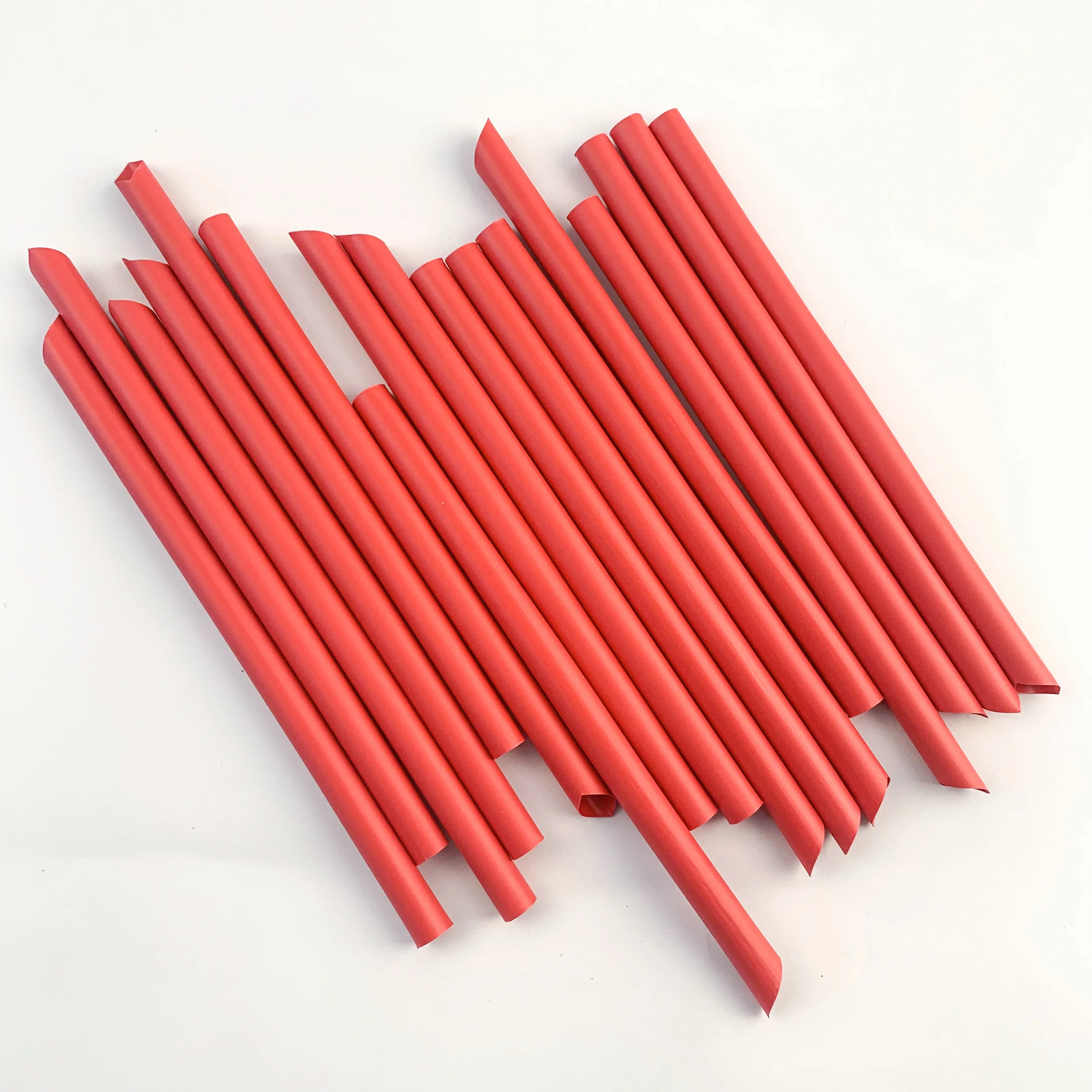 Compostable Biodegradable PLA bioplastic drinking customized pantone color red straw