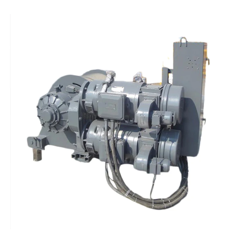 Tower crane hoist mechanism with inverter