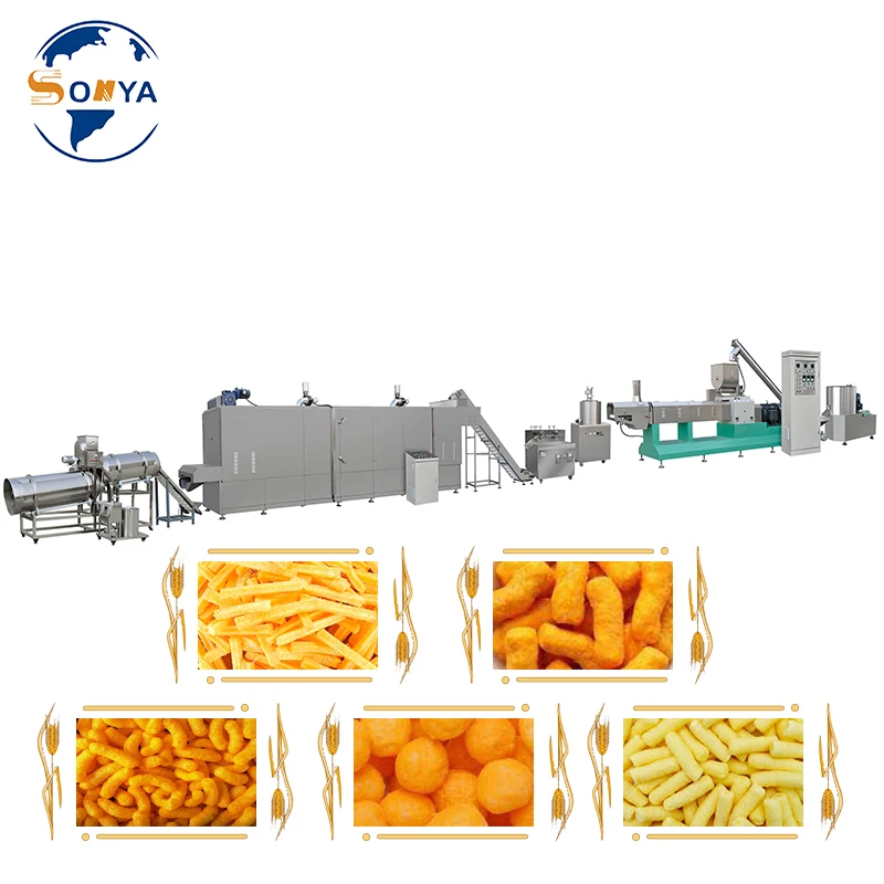 SONYA CE/ISO9001 approved corn puffed snacks making machine cheese ball extruder food machinery Chinese manufacturer