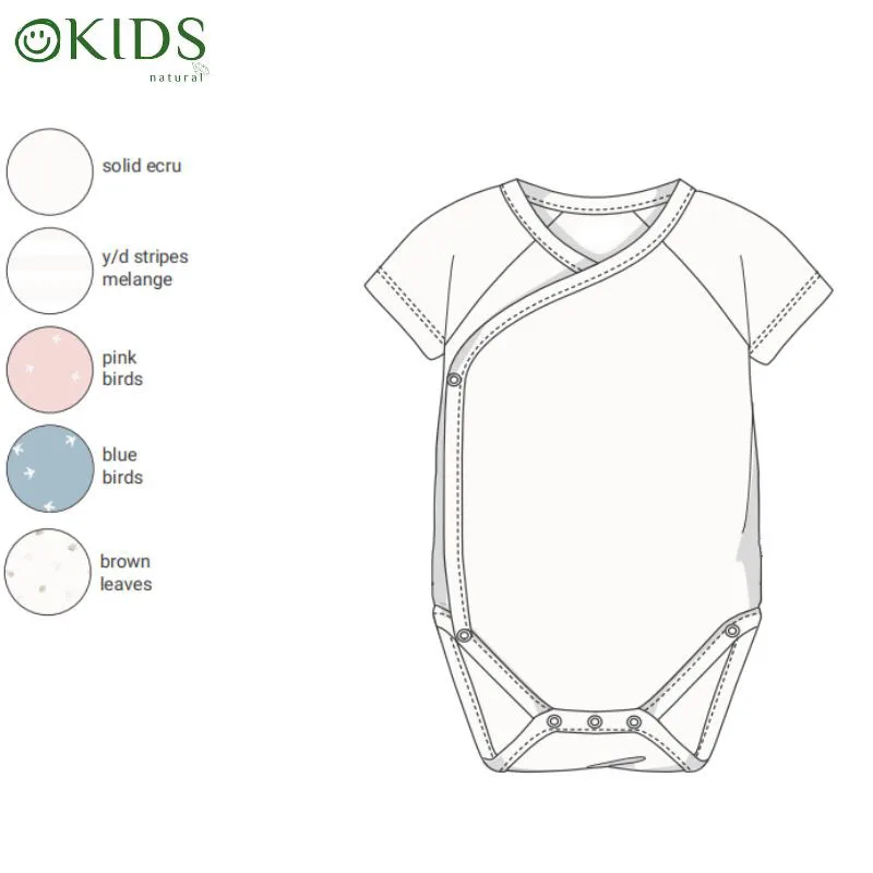 Hot Sale Summer Bamboo Organic Cotton Baby Clothes Short Sleeves Baby Bodysuit