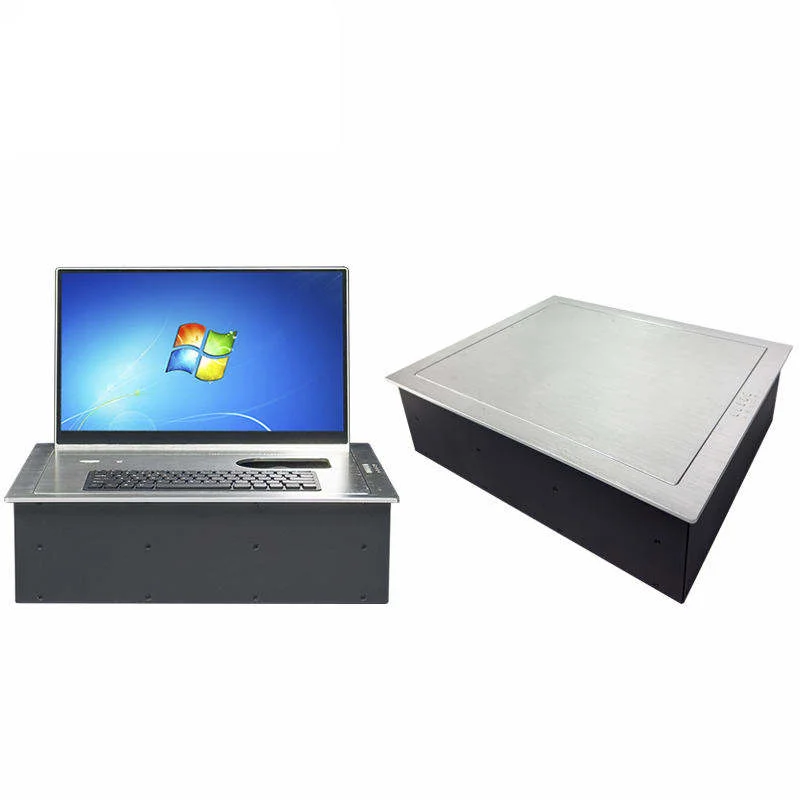 Hight quality hidden desk monitor lift computer lcd monitor lift for conference room