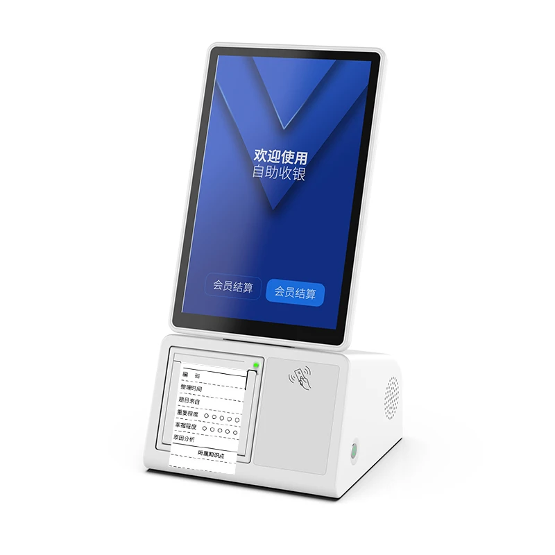 Best seller desktop 10.1inch IPS Self Order Payment Kiosk Self Ordering Machine Pos System with 58mm printer and QR code scanner
