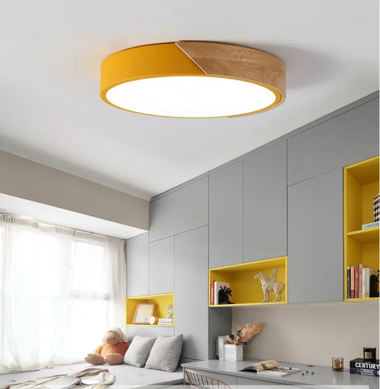 SAA CE CB ERP 3 years warranty 16w 24w 300mm 400mm 500mm 600mm wooden round ceiling lights for bedroom