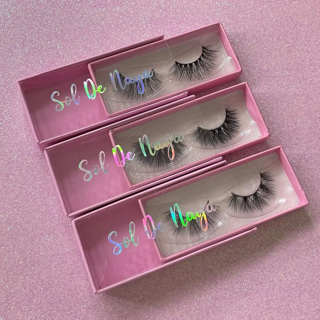 Wholesale lashes 3d custom logo 25mm eyelash luxury drawer packaging box