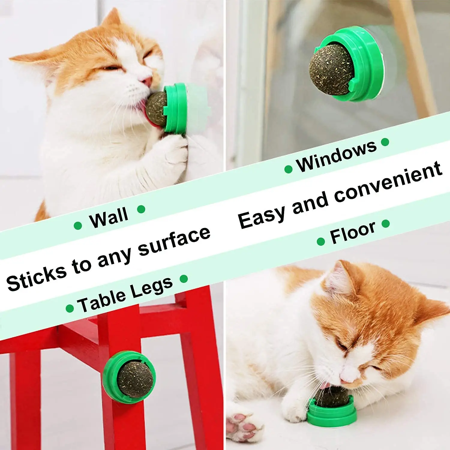 Contain catnip snack lollipop cat toys interactive ball catnip sucker wall ball cat toy with catnip mint