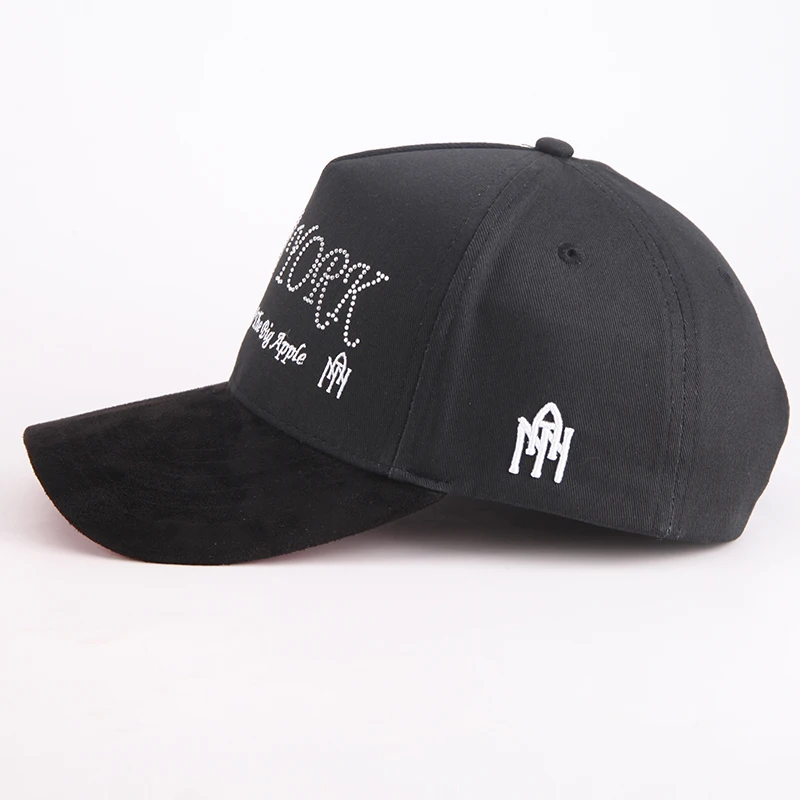 Wholesale New Design Fashion 5 Panels Sports Caps Hip Hop Rhinestone Baseball Cap Hats