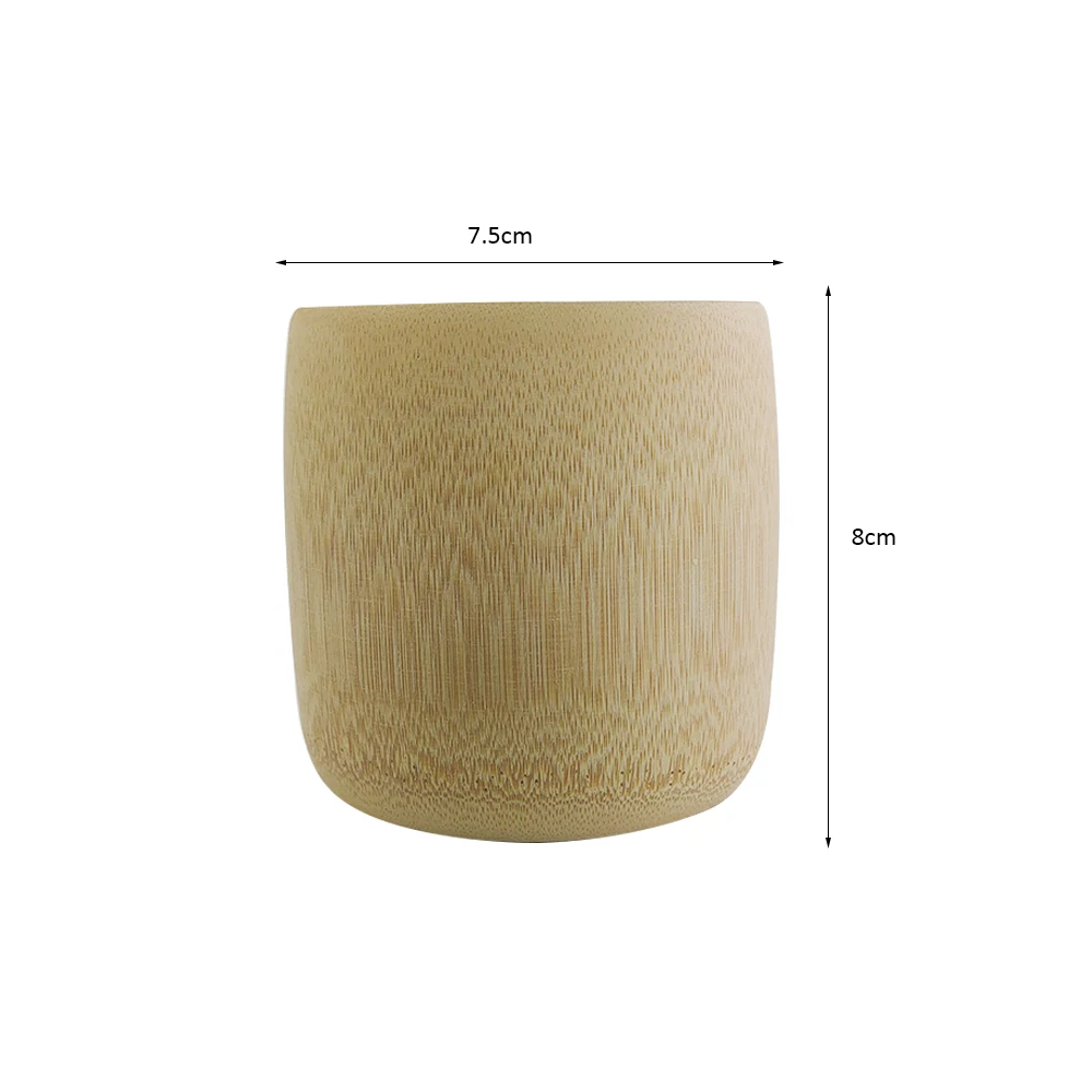 Tableware Eco-friendly Handmade Mug Reusable Drinking 100% Natural Bamboo Cup